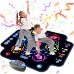 KIZJORYA Dance Mat, Kids Electronic Dance Pad with Wireless Bluetooth 5 Speeds 9 Levels, Music Toys Birthday & Xmas Gifts for Girls Boys 3 4 5 6 7 8 9 10+ Year Old