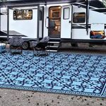 TIPHOPE RV Outdoor Rugs Reversible Mats 9x12FT Waterproof Camping Outdoor Mats with Carrying Bag Foldable RV Outdoor Mat Large Floor Rug RV Patio Mat for Outdoor,Camping,Patio,Deck-2 Year Warranty