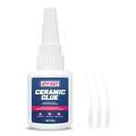 30g Ceramic Glue - Instant Strong Adhesive for Porcelain, Pottery, Glass, Metal, Plastic, Rubber & DIY Craft Repair. Perfect for Your Home & Workshop