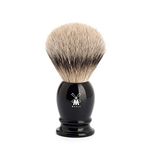 Shaving brush with silvertip badger, handle material high-grade resin