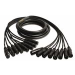 Mogami Gold 8 XLR-XLR-05 Audio Snake Cable, 8 Channel Fan-Out, XLR-Female to XLR-Male, Gold Contacts, Straight Connectors, 5 Foot