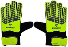 Vizari Junior Saver Goalkeeper Gloves Kids - Yellow, Grey, Black - Size 10