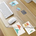 Awnour- Clear Desk Mat On Top of Desks 32 X 16 Inches Clear Transparent Plastic Desk Protector Desk Writing Mat for Office and Home 32X16 Clear