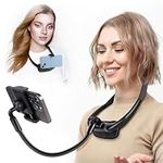 Cell Phone Stand, Neck Cell Phone Holder, Hand Free Flexible Gooseneck Phone Holder for Bed, Neck Phone Holder POV/Vlog Selfie Mount, Universal Multi-Functional Phone Stand for 4.7''-6.7'' Phone