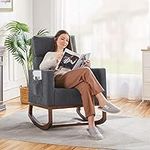 Yaheetech Rocking Chair, Upholstere