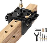 3 In 1 Pocket Hole Jig Kit with Positioning Clip Adjustable Drilling Guide Puncher Locator Carpentry Tools, 3 Holes Woodworking Joints Tools For DIY Carpentry Projects