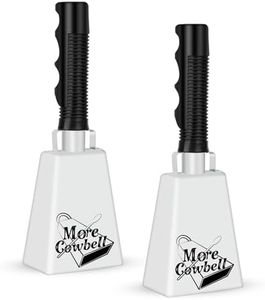 Cow Bell, Cow Bells Noise Makers, Cow Bells for Sporting Events to Make Big Noise, Cowbell with Handle for Football Games, Graduation, Party, school, Farm, Percussion Music(Words,2 Pcs)