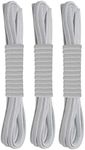 FOOTMATTERS No Tie Flat Stretch Shoe Laces - Elastic Laces 40 in (102 cm) – White - 3 Pairs