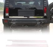 Qiosreui Stainless Steel Tailgate Accent Trim, Tailgate Overlay Trim, Car Lower Tailgate Trim Panel Fit for Hummer H2 2003-2009