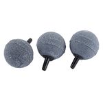 Uxcell Round Ball Shape Airstone for Aquarium/Fish Tank, 30 mm, Grey, 3-Piece