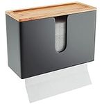 Bamboo Paper Towel Dispenser with R
