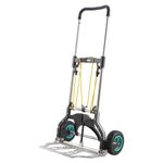 wolfcraft Folding Sack Truck TS 850 Offroad - Heavy Duty Hand Truck, 100 kg, Telescopic Handle, All-Terrain Wheels, Compact Folding Transport Trolley - 5503000