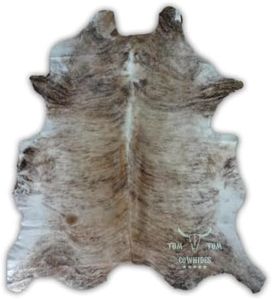 Tom Tom Cowhides Tom Tom Cowhide Brindle Light Cowhide Rug 100 Natural Leather Rugs 7' x '6, Light Brindle, (ATL)