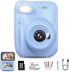 Camara Fotos Infantil Instantanea, 3,0 Pulgadas 1080P Camara instanea para niños, con Papel de Impresora y Tarjeta de 32 GB, Regalo para niños de 3 a 10 años