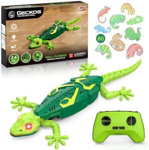 RC Wall Climbing Gecko, Rechargeable Remote Control Lizard for Kids Ages 3+