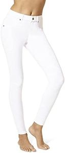 HUE Women's Essential Denim Leggings, White, X-Large