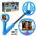DR.ÖTEK Kids Metal Detector – Innovative Color LCD Display, 17cm LED-Lit Coil, Adjustable & Ultra-Lightweight Metal Detector Kids, Child-Safe Rounded Design for Ages 3-12, Blue