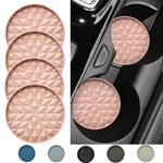 Wingcases Car Coasters Silicone [4 Pack] 2.75in Universal Mats Non-Slip, Embedded Car Interior Accessories, Car Cup Holders Insert Coasters， Pink