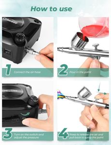 Oasser Airbrush Compressor Kit – 36 PSI Portable Air Pump