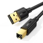 UGREEN USB 2.0 Printer Cable - A-Male to B-Male Cord USB A to B Cable High Speed Scanner Cord Compatible with Hp, Cannon, Brother, Samsung, Dell, Epson, Lexmark, Xerox,Piano, Dac and More 1.5M