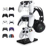 OAPRIRE Universal 3 Tier Controller Stand and Headset Stand for PS4 PS5 XBOX ONE SWITCH, Controller Holder Gaming Accessories, Build Your Game Fortresses (Black)