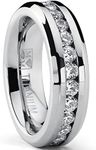 Ladies Eternity Titanium Ring 2.4 C