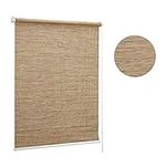 Oriental Bamboo-Like Natural Window Roller Blind, 16 Width Sizes, 4 Designs, 115cm (+4.5cm Fittings), Bamboo