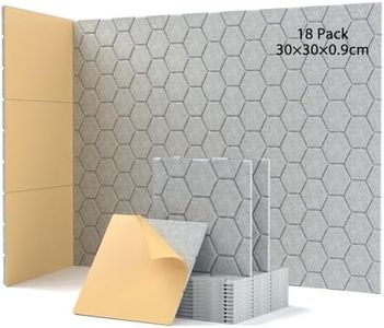18 Stück Akustikplatten Selbstkleben, Schallabsorber, 30x30x0.9cm, Schalldämmung Wand tür Decken, Akustikpaneele für Gaming Deko, Büros, Studios, Schallschutzplatten (Silber Grau)