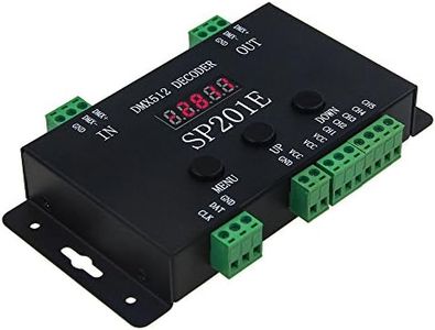 ALITOVE WS2812B WS2811 DMX to SPI Controller Decoder, W/ 99 Color Modes, 5 Channel DMX 512 RGB WW Decoder Controller for SK6812 WS2801 WS2813 LP6803 8806 1903 RGBWW LED Pixels Light Strip DC5V~24V