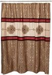 Madison Park Donovan Design Weave Red, Jacquard Traditional Shower Curtains for Bathroom, 72 X 72, Blush, 72x72