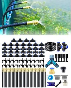 New drip Irrigation kit, Automatic Garden Watering System, Quick Connector and 360-degree Bending Dropper atomizing Copper Nozzle, Garden Plant Lawn Courtyard Watering System. (165FT)
