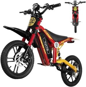 Tuttio ARC-I Kids-Electric-Dirt-Bike - 750W Mini-Dirt-Bike 22MPH, 468WH, 16 Inch Tires Electric-Motorcycle for Age 5+, Max Load 165LBS (Gold)