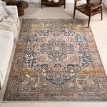 nuLOOM Vintage Ehtel Medallion Area Rug, 5' x 7' 9", Rust