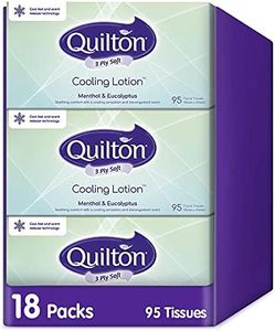 Quilton Cooling Lotion 3 Ply Menthol & Eucalyptus Facial Tissue 95 tissues 18 pack