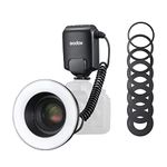 Godox ML150II Macro Ring Flash on Camera Ring Flash Light GN12 CCT 5800K±200K for Fuji, for Canon, for Nikon, for Sony, for Olympus Camera