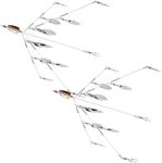 2 Pcs SF 8 Blades Alabama Rigs Umbrella Fishing Rigs Lure for Bass Fishing Bait Rigs 9.1inches/23cm