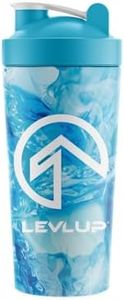 Levlup Hero Shaker Bottle, Blue Crush, 600 ml Capacity