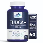 FITNESSVEDA Tudca 600 mg - Liver Supplement with milk thistle for Improve Bile Flow - 60 Capsules