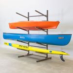 Teal Triangle Freestanding G-Watersport 4 Kayak and SUP Outdoor Storage Rack, Heavy Duty Adjustable Weatherproof Stand