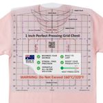 Heat press safe tshirt pressing guide for vinyl alignment and accurate placement shirt neck and chest. An all-in-one t shirt ruler guide for heat press vinyl graphics or an embroidery placement guide