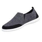 isotoner Zenz Men's Activate Heather Knit Close Back Slipper, Black, Numeric_10