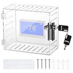 Fortstrong Thermostat Lock Box - Security AC Cover with Dual Combination and Key Locks - Air Conditioner Temperature Control Lockable Boxes - Locking Covers for Thermostats on Wall