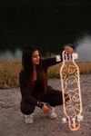 4GHOST Boards Custom Longboard - Clear Long Boards with LED Wheels and Remote Control for Night Riding - Acrylic Skateboard Delivers Style, Stability, and Smooth Performance - 40" - Ghost