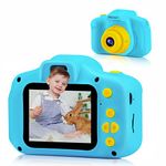 PROGRACE Kids Camera Children Digital Cameras for Boys Birthday Toy Gifts 4-12 Year Old Kid Action Camera Toddler Video Recorder 1080P IPS 2 Inch