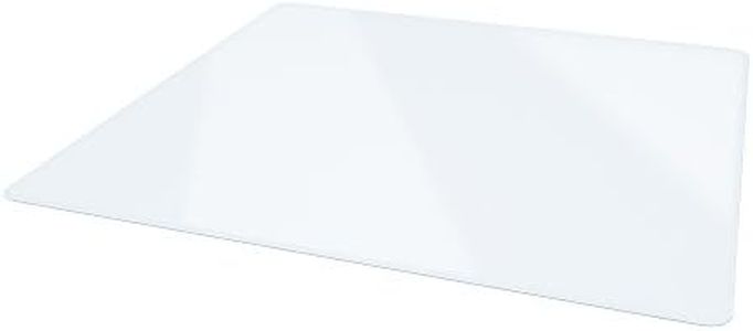 deflecto Premium Glass All Day Use Chair Mat - All Floor Types, 48 X 60, Rectangular, Clear