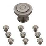 Franklin Brass Geary (10-Pack) Cabinet Knobs Heirloom Silver Drawer Knobs Kitchen Cabinet Knobs for Dresser Drawers Pulls and Knobs 1-1/4" Closet Door Knobs P29526K-904-B