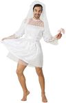 Funny Male White Bride Costume Men'