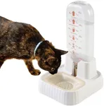 Desired Things Gravity Pet Water Dispenser, Automatic Cat & Small Dog Water Bowl Dispenser, Convenient, Portable & Handy, BPA Free Dog & Cat Water Dispenser with Water Filter - White