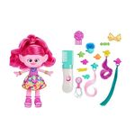 Mattel ​Trolls Band Together Doll & 15+ Accessories, Hair-tastic Queen Poppy Fashion Doll with Glitter Comb, HNF25