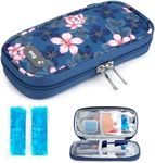 YOUSHARES Insulin Cooler Travel Case - Diabetic Cooler Travel Case Portable Refrigerated Medicine Travel Case for Insulin Pen and Medication Diabetic Supplies with 2 TSA Approved Ice Pack (Cymbidium)